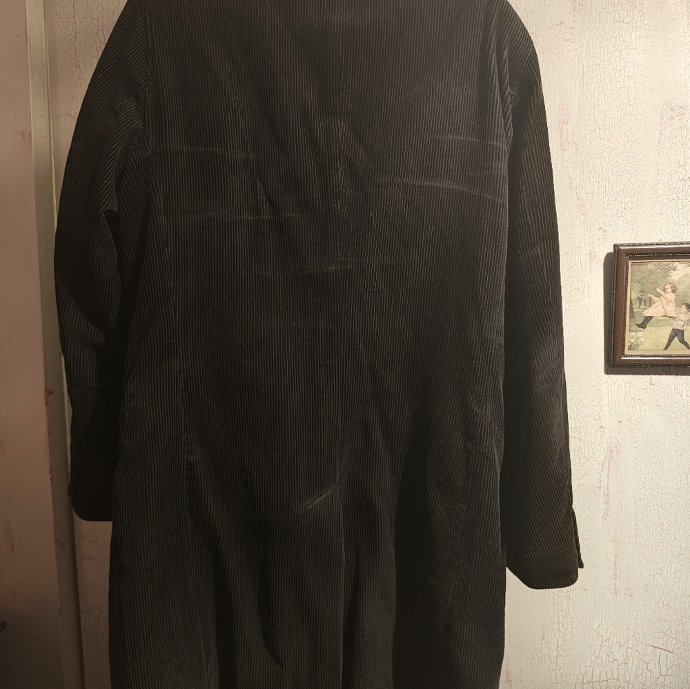 H&M Black Corduroy Trench Coat